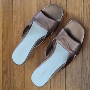 Bronze Wedges with Leather Straps